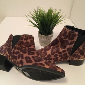 Nine West Leopard Ankle Boots